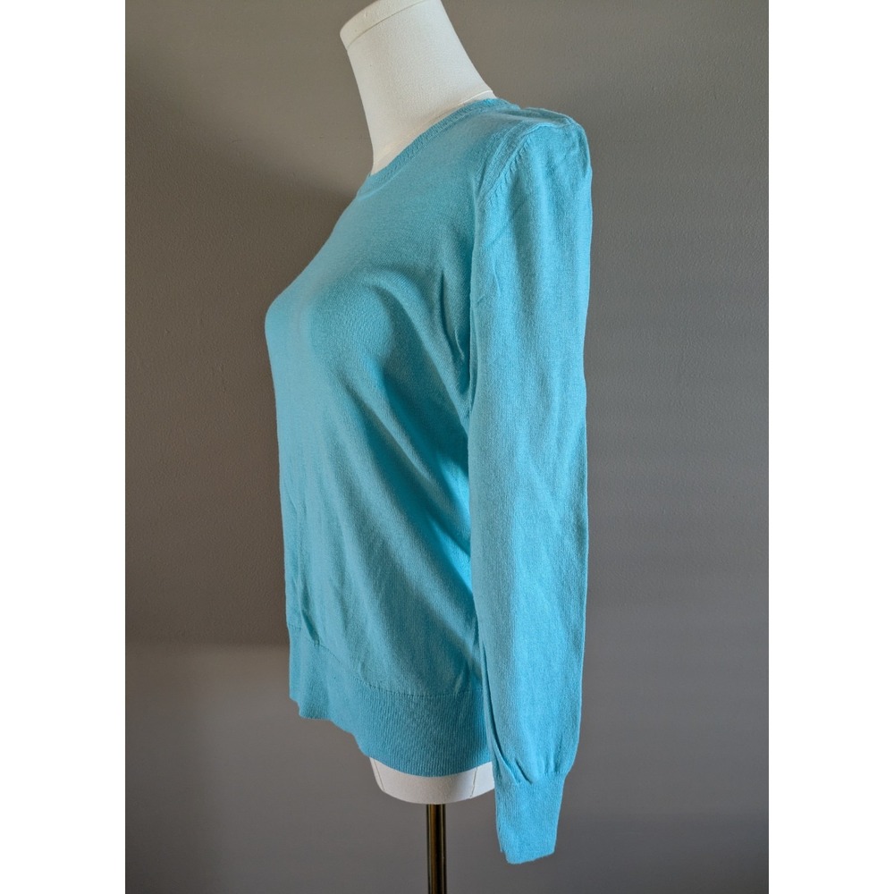 Worthington Blue Tight-Knit Crew Neck Long Sleeve Pullover Sweater Large - Picture 2 of 6